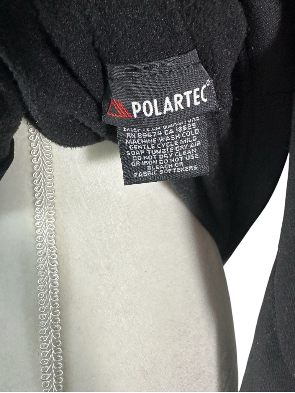Mountain Hardwear Polartec Fleece Full Zip Jacket Black USA Size 8 - Picture 7 of 8